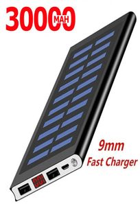 30000MAHソーラーパワーバンク外部バッテリー2 USB LEDポータブルパワーバンク携帯電話用サムスンXiaomi charger5484148