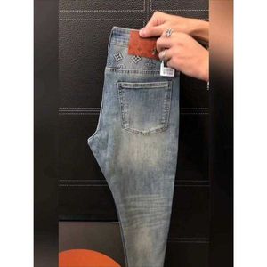 Männer Jeans Designer Marke 2024 Mode Einfarbig Gerade Bein Vielseitige Casual Hosen Frühling Neue Europäische Geprägte Trendy 7868 FI7P