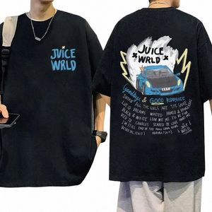 Rapper Juice WRLD-tryck grafisk t-shirt Men Hip Hop Retro Gothic T-shirts Men Casual 100% Cott Overdimensionerad T Shirt Streetwear K1MP#