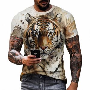 Summer Fi Products Men Men's T-Shirt 3D Printing Street Fi Stripe Chept T-Shirt Summer عالية الجودة التنفس Super Top C2V2#