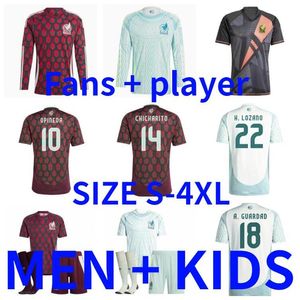2024 Mexico Chicharito Soccer Jerseys 24 25 H. Lozano A. Guardado Home Away Training Wear R. Jimenez National Football Shirt Men Kids Kids Player Player