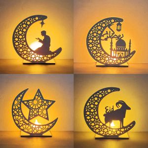 新しいイスラム教徒のラマダン・カリーム装飾2023キャンドルLEDライトEID MUBARAK for Home Eid al-Fitr Aid Moubarak Decor Parties Gifts