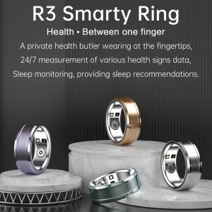 Trackery R3 Smart Ring Monitorowanie snu Wodoodporny Bluetooth 5.1 Tracker Opieki Zdrowia Pierścień Fitness Unisex Health Tracker