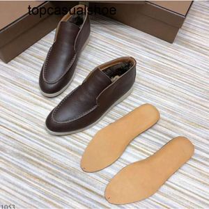 Loro Piano Womens Genuine Mens Leather Fur Lp Dress Shoes Casual Designer Open Walk Flats Mocassins Plus Size 45 46