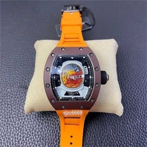 Richasmiers Watch Ys Top Clone Factory Watch Carbon Fiber Automatic Watch RM52-05 يأتي مع Sapphire Natural StrapiMy