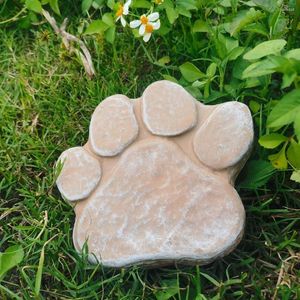 Köpek yakaları Youzi DIY Pet Headstone Mezar İşaretçileri 4 '' x 3 '' 'Kişiselleştirilmiş Resim Çerçevesi Pençe Baskı Tasarım Anma Mezar Taşı