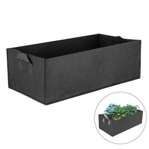 2024 tecido elevado cama de jardim 1 pçs quadrado jardim flor crescer saco vegetal plantio vaso plantador com alças para plantas