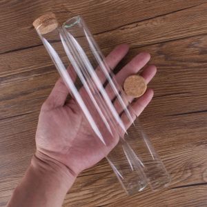 Gläser, 12 Stück, 120 ml, 30 x 236 mm, große lange Reagenzgläser mit Korkstopfen, Glasgefäße, Glasfläschchen, Glasflaschen für DIY-Bastelzubehör