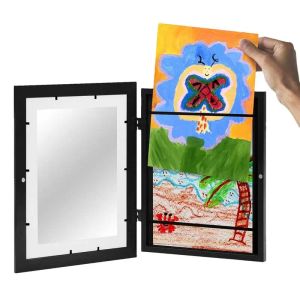 Frame Kids Art Frames Front Opening Children Photo Display Artwork Frame Oil Painting Storage Box Clamshell Picture Frame Wall Decor