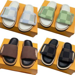 Man sandal famous designer woman Waterfront Mule sandals Mans pool Slippers pillow comfort Flip Flops mules Touch fastener Slippers Beach slide with box size 35-46