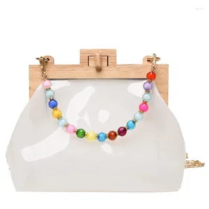 Saco Threepeas Design Luxo Bolsa Mulheres Balde Clear PVC Jelly Pequeno Ombro Feminino Cadeia Crossbody Messenger