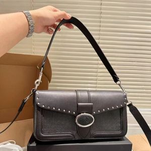 Designer bag tabby georgie Messenger bag with color blocking rivets paired with shoulder strap carrying bag diagonal cross bag underarm bag size 27*14 *7cm