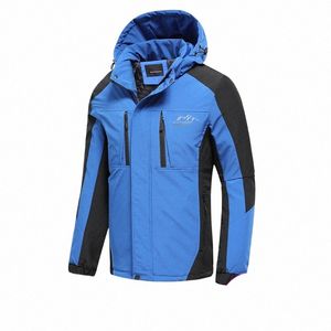 oiata Men 2022 Spring New Brand Outdoor Vintage Thick Jacket Coat Men Autumn Fi Patchwork Waterproof Pockets Hat Jackets n1Rg#