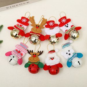 Simpatico ornamento natalizio campane snowman snowman alk orso di Natale albero jingle porta pendenti sospeso a casa a casa di festa decorazioni per festività regalo hy0118