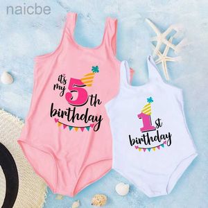 One-Pieces „Es ist mein 3. Geburtstag“-Badeanzug für Mädchen, Geburtstag, Prinzessin, einteilige Badebekleidung, Kinder-Bikini, Kinder-Pool-Party-Outfit, Schwimmkleidung 24327