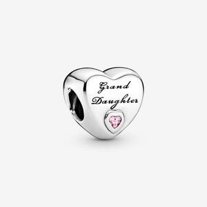 Barnbarn Heart Charm Pandoras 100% 925 Sterling Silver Luxury Charm Set Armband Making Beaded Charms Designer Halsband Pendant Original Box Top Quality