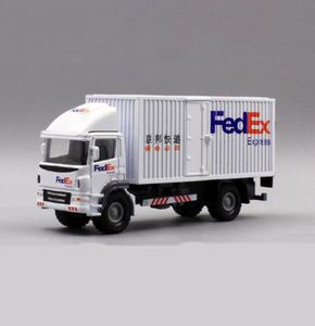 160 Ölçekli Oyuncak Araç Metal Alaşım Ticaret Aracı Express Fedex Van Diecasts Kargo Kamyon Model Oyuncaklar F Çocuklar Koleksiyonu LJ2009306074690