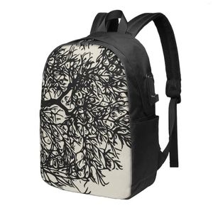 Rucksack Winter Baum Große Kapazität Schule Notebook Mode Wasserdicht Einstellbar Reisen Sport