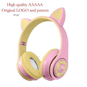 Nya Bluetooth -hörlurar Cartoon SpaceShip Cat Ear Headset med kontrasterande färgbarns trådlösa hörlursgåva