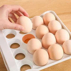 Lagringsflaskor Space-Saving Egg Capacity Dubbel Layer Box med 32 rutnät Transparent Synlig designmatskvalitet för kök