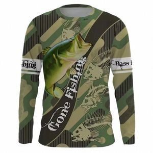 Pesca Padrão 3D Impressão Esporte Masculino Lg Manga T-Shirt Solta Ao Ar Livre Secagem Rápida Roupas Casuais Top Outono O-Neck Jumper N1UH #