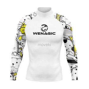 Men's Swimwear Men Rash Guard Surfing Diving Tee Swimwear Tight Long Sleeve Swim Floatsuit Tops UV Swimming Rash Guard Prevent Jellyfish 24327