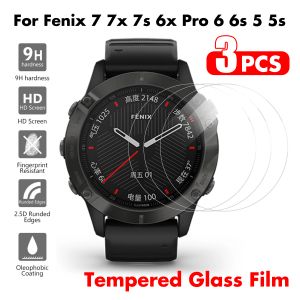 Accessories 3PCS AntiScrath Tempered Glass for Garmin Fenix 7x 6x 6xpro Screen Protector on for Fenix 5 6 7 5s 6s 7s Smart watch Glass film