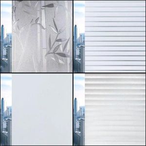 Window Stickers Home Decor Static Adhesive Self-Adhesive Sticker Frosted Film 3D Cling Privacy Glass