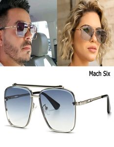 Jad 2021 Fashion Classic Mach Six Style Gradient Sunglass Cool Men Vintage Märke DIGN SUNGLASS DE SOL 2A102YJQF1655474