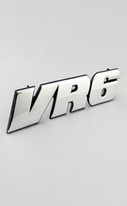 Chrome 3D Sticker VR6 Car Grill Badge Emblem Decal MK3 Grille Auto Logo for VW Golf Corrado Jetta Passat4224442