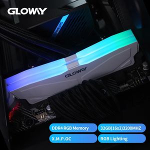 Gloway Memoria RAM 3200MHz 3600MHz RGB DDR4 8GBX2PCSメモリDIMM 16GBX2PCS for Computadorデスクトップ240314