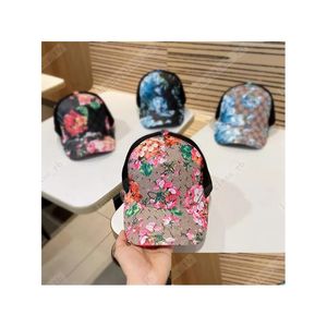 Ball Caps Designer Baseball Cap Blumen Straße Casquettes Luxe Ausgestattet Hüte Für Mann Frau Einstellbare Beanies Dome Top Qualität Drop Deli Ottui