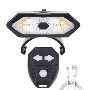 Atualizar 1 pçs sinal da motocicleta de carregamento usb bicicleta controle cauda ciclismo aviso led transformar peças luz remoto sem fio s r7k1