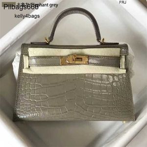 Designer-Tasche handgefertigt 5a High-End-Qualität Krokodil Mini zweite Generation tragbare Einzelschulter Messenger Leder Damen haben Logo Bbr3