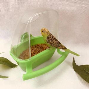 Andra fågelförsörjningar PCS Splash Proof Perching Cage Decor Clear Fix on Birds Watering Bowl Food Container Parrot Feeder