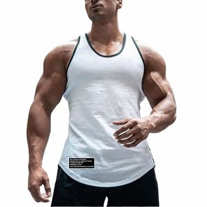 Gym Bodybuilding Workout Tank Tops Sommer Fi Sleevel Hemd Cott Fitn Sport Breathbale Slim Fit Muscle Herren Westen P3Xo #