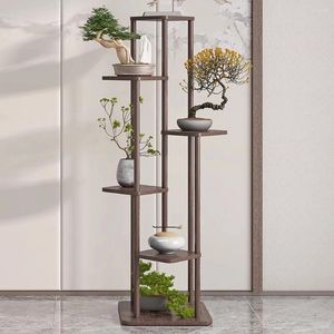 Decorative Plates Balcony Living Room Floor-Standing Household Succulent Support Solid Wood Wall-Mounted TV Cabinet Flower Pot