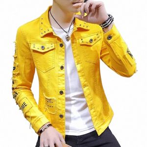 spring 2024 New Broken Brand Loose Casual Denim Jacket Black Denim Jacket Coat Men's Korean Fi Men' Suit Jacket Streetwear p99J#