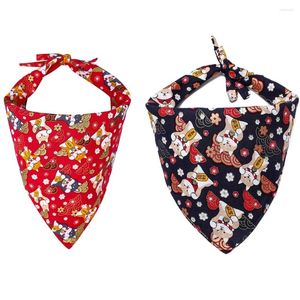 Abbigliamento per cani Sucado Hawaii bandanas graziosi gatti stampati estate a triangolo morbido pettorali per animali domestici durevoli accessori per cani