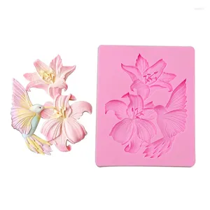 Baking Moulds Hummingbird Cooking Tools Of Cake Decorating Silicone Mold Fondant Kitchen Accessories Sugar Candy Chocolate Mug