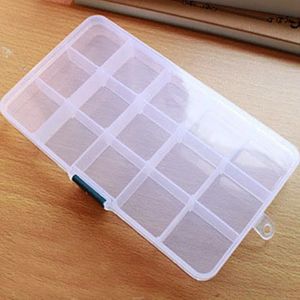 2024 plastic Storage Case Box Holder Container Pills Jewelry Nail Art Tips 15 Grids makeup organizer storage box2. for jewelry nail art tips organizer