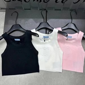 Designer Womens Tank Tops T Shirts Summer Women Tops Tees Crop 3d Letter Sexy Off Shoulder Black Casual ärmlösa rygglösa toppskjortor