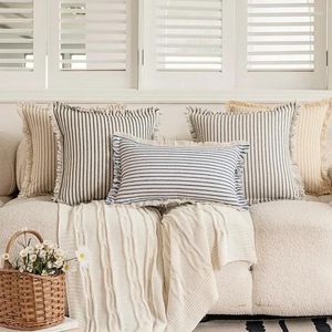 Divano a rilascio minimalista nordico con nappa a righe in stile Instagram per divano per casa e ufficio, piccola copertura fresca