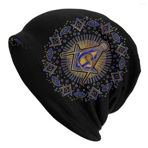 Beretler Masonluk Sembolü Kare Pusulalar Mason Sonbahar Kadın İnce Beanies Rüzgar Geçirmez UNISEX SKULIES BONNET ŞİPLERİ