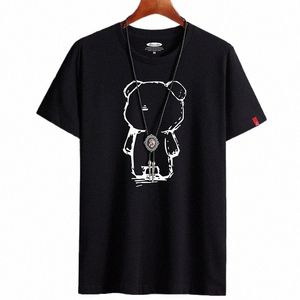 T-shirt dla mężczyzn 2023 Męskie ubranie Fitn White O Neck Anime Man dla mężczyzn dla mężczyzn ponadwymiarowych T-shirty goth punk j0ud#