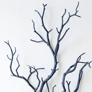 Fiori decorativi Simulazione foglia Ramo di un albero Decorazione per interni 35 cm Pianta artistica Home Shop Pro Alta qualità