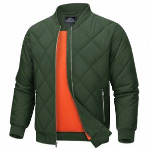 Magcomsen Men's Casual Aviator Jackets Hösten förtjockas isolerade full dragkedjor Vindsäker jacka för att gå ut K459#