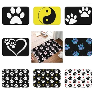 Carpets Pretty Pattern Of Pink Paws Front Door Mat Anti-Slip Indoor Cute Animal Dog Lover Kitchen Balcony Entrance Rug Carpet