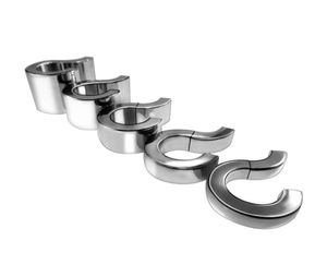 Penis kuk ringar 5 storlek tung magnetisk rostfritt stål kul vikt pannbår metall kuk ring fördröjning utlösning man s9187020