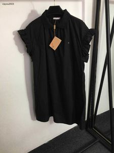 abito da donna di marca abbigliamento firmato gonna estiva lettera di moda logo Colletto polo volant maniche corte in puro cotone abito da donna taglia asiatica S-L marzo 27